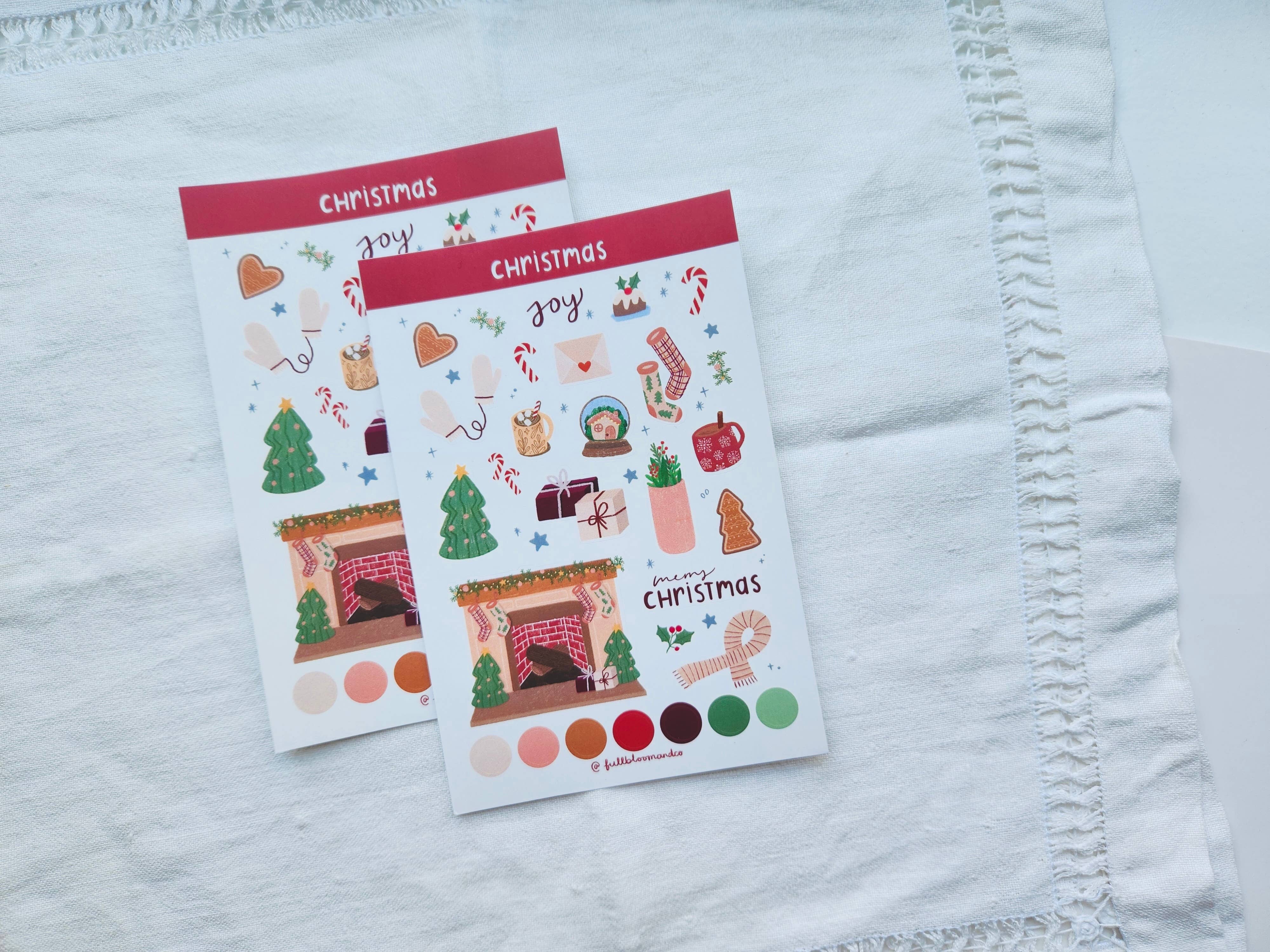 Full Bloom and Co. - Wholesale Sticker - Merry Christmas Sticker Sheet for Journaling and Scrapbook11