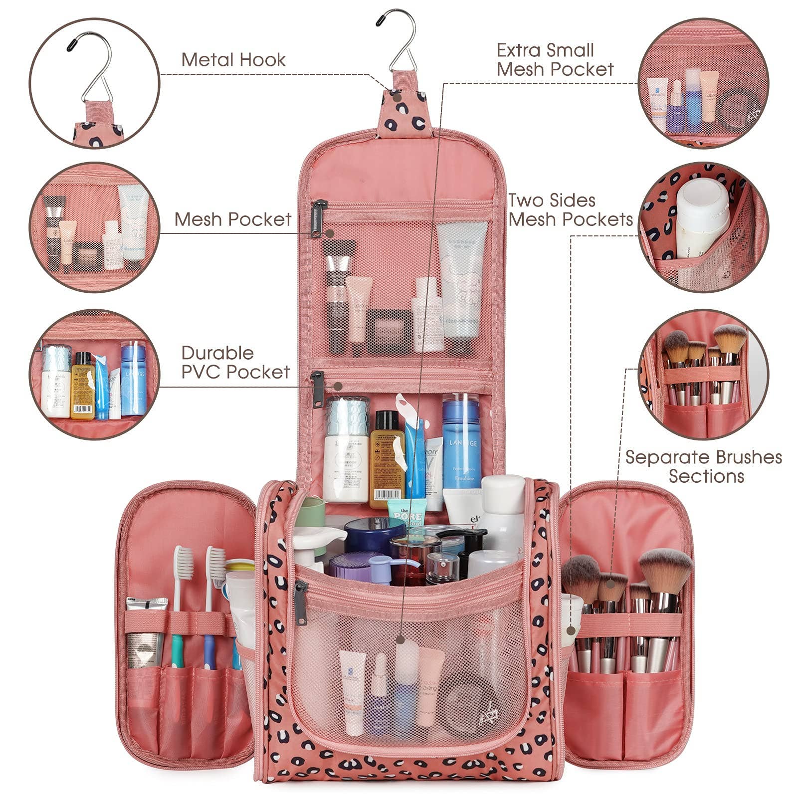 wandf - Wholesale Toiletry bag – women's - NW5126 Travel Toiletry Cosmetic Bag With Handle Women Gift5