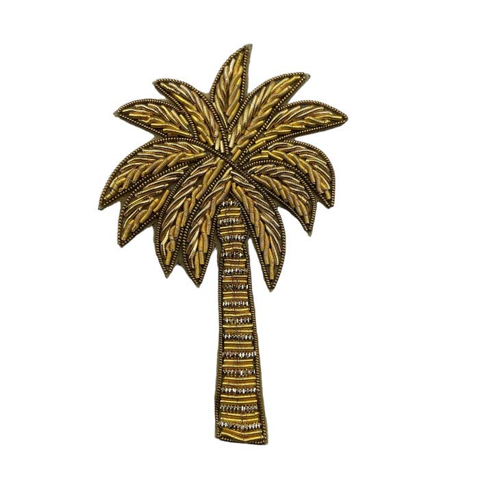 Sixton London - Wholesale Makeup/Cosmetic Bag - Leopard print makeup bag & Gold Palm Tree pin