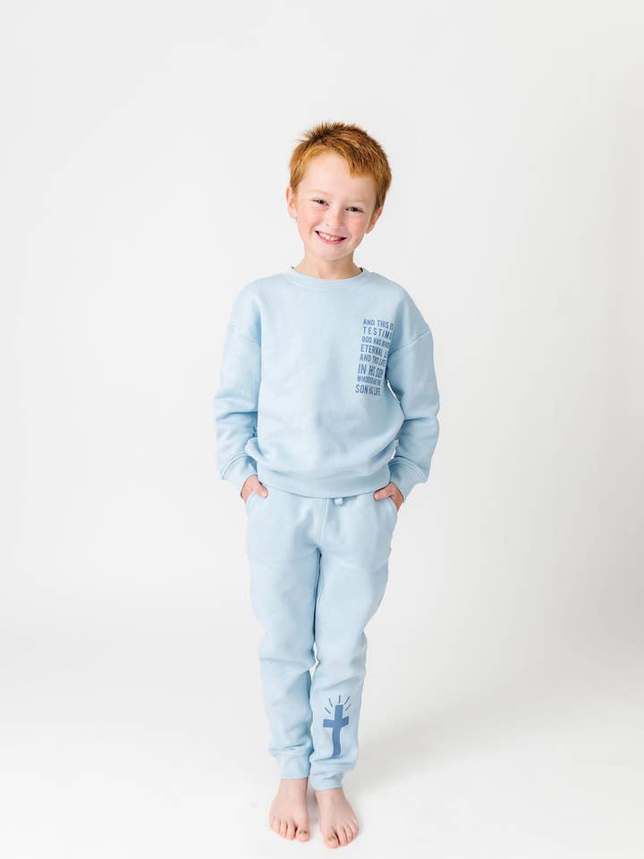 Eternal Life Skyway Fleece Jogger for wholesale by Holy Pals