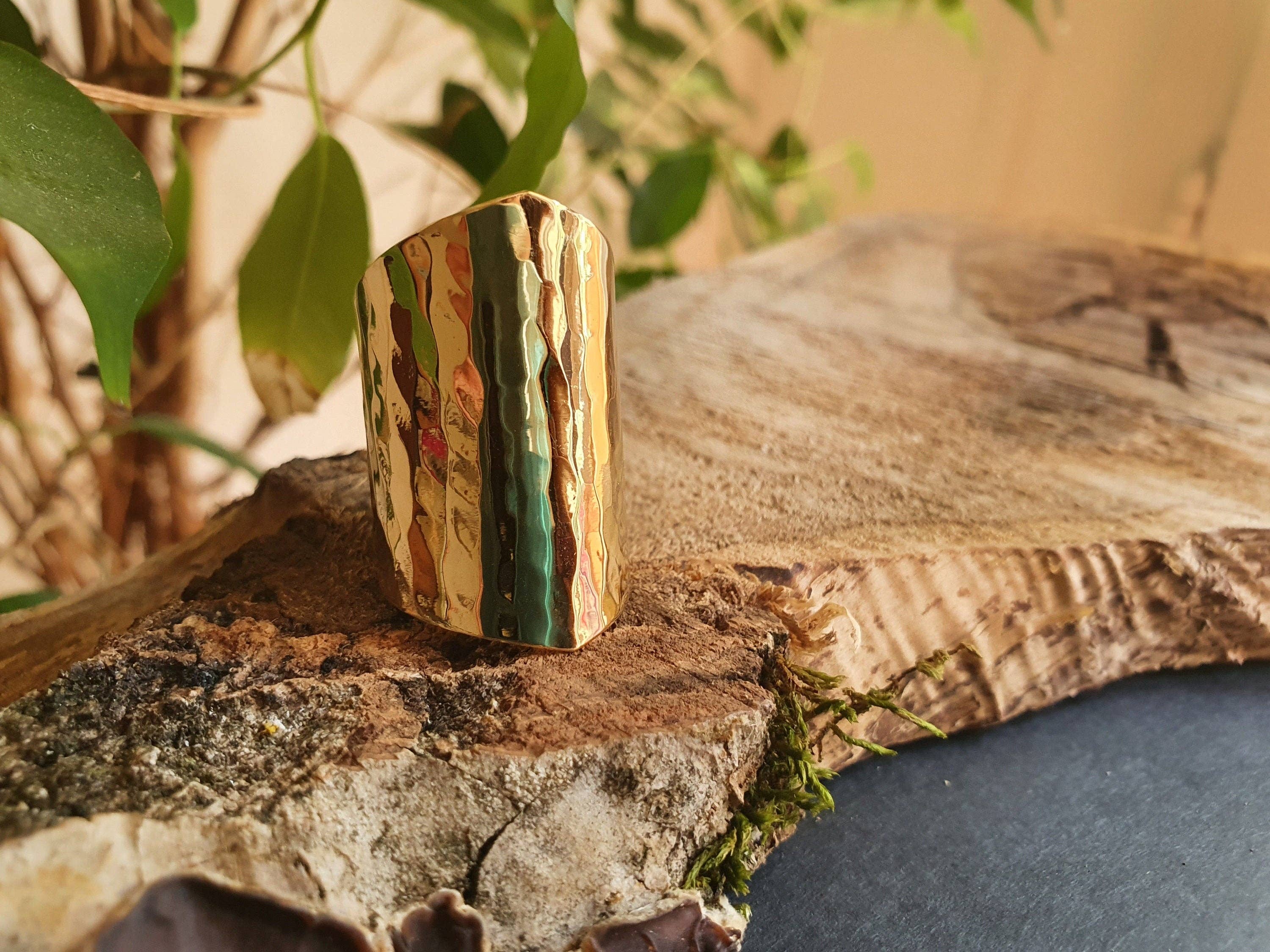 Kaali Boutique – wholesale Band/stacked ring – Hammered Boho Brass Ring / Bohemian / Ethnic / Psy / Rustic / Tribal / Gypsy / Festival / Healing / Festival1