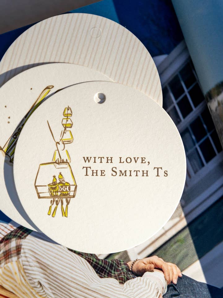 Ski Lift Gift Tag Set for wholesale by Ross Paper Co