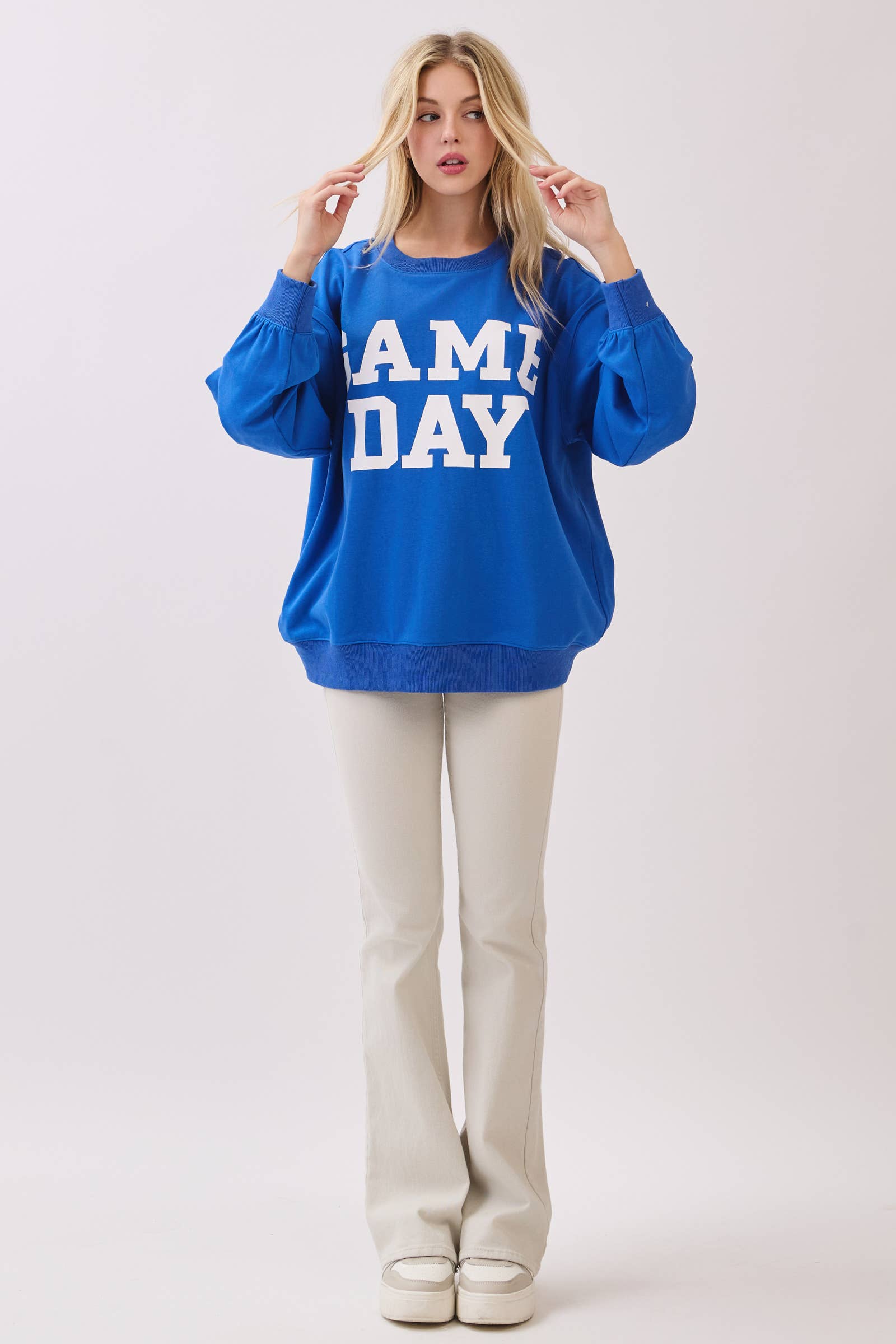 Sewn and Seen - Wholesale Graphic Sweatshirt - Women's - Bold Varsity Game Day Sweatshirt38