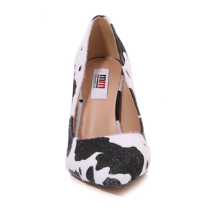 Shop Lev - Wholesale High Heels - Women's - Women Cow Print PU Pointed Toe High Heel Pumps