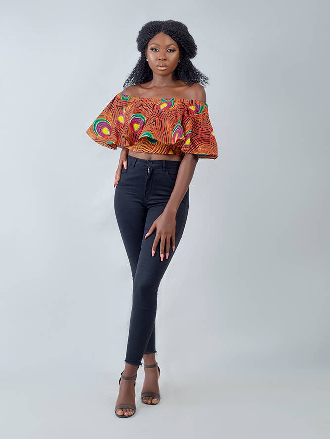 ETNICA - Wholesale Blouse - Women's - African Print Achol Crop Top3