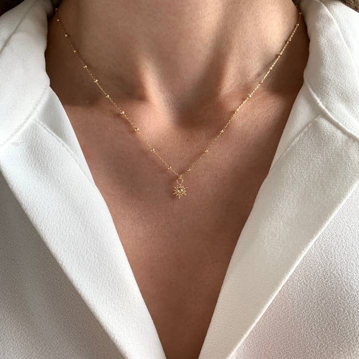 18k vergoldete Stern-Halskette für den Großhandel von Meora Paris