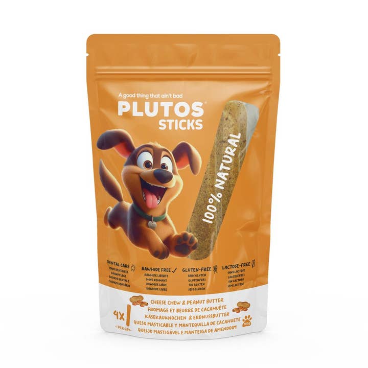 Petiscos de roer de Caseína - Manteiga de Amendoim (4x10) por atacado de PLUTOS CHEWS