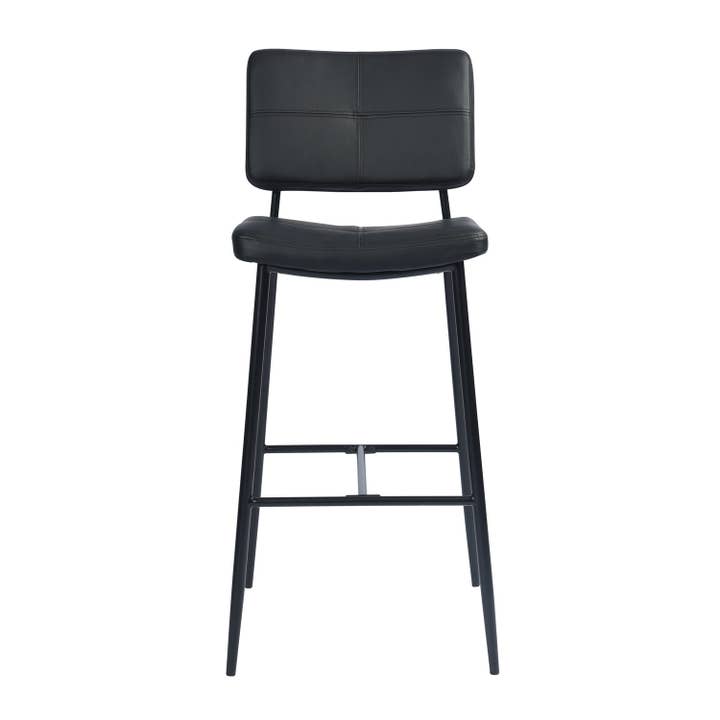 39F Inc. - Wholesale Stool - 26.8'' Counter Stool with High Back Metal Leg PU-Black/Cream10