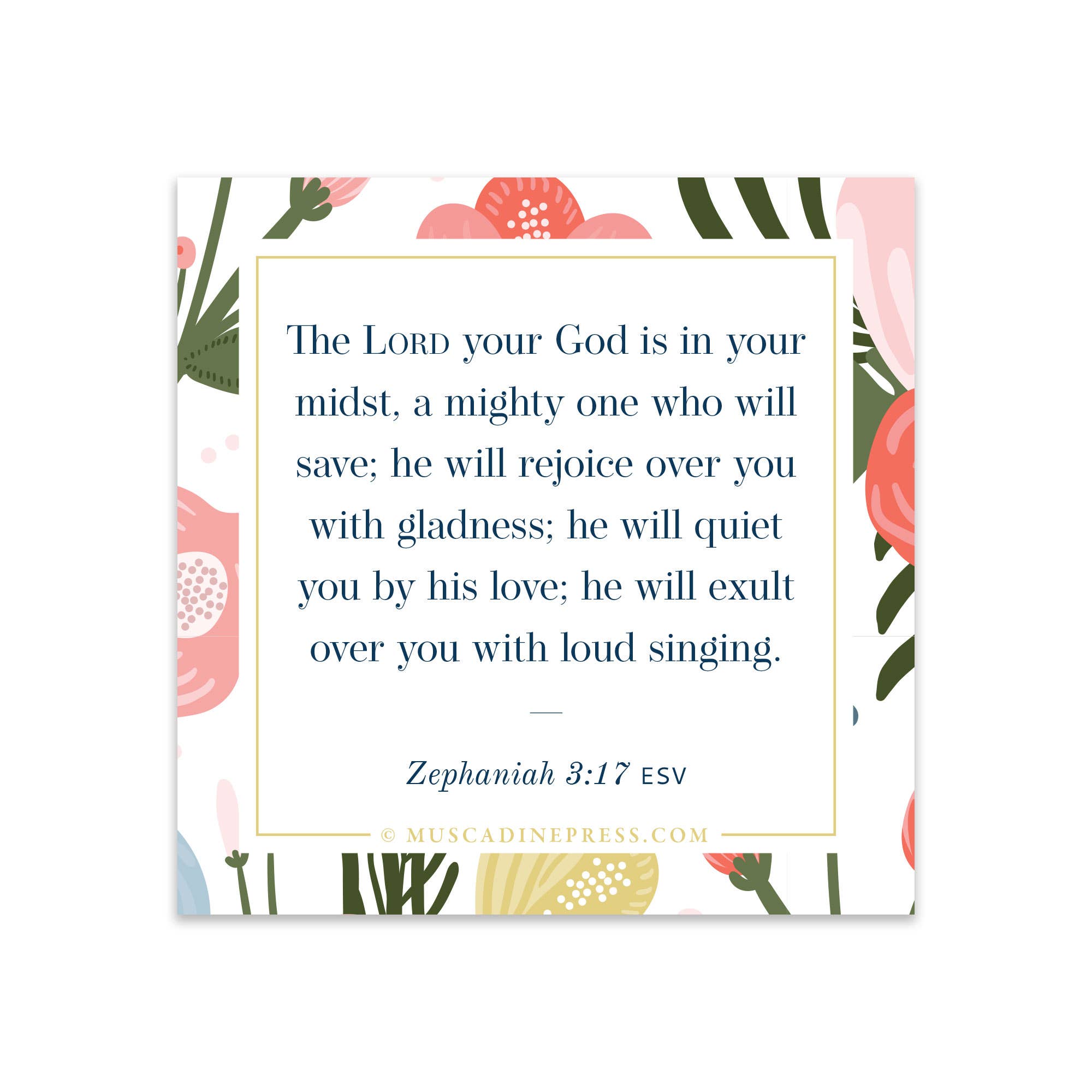 Muscadine Press - Wholesale Sticker - Scripture Static Cling, Mighty to Save