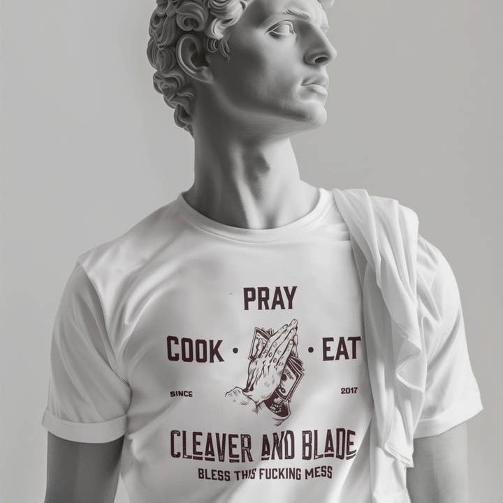 Pray, Cook, Eat T-Shirt for wholesale by Cleaver And Blade
