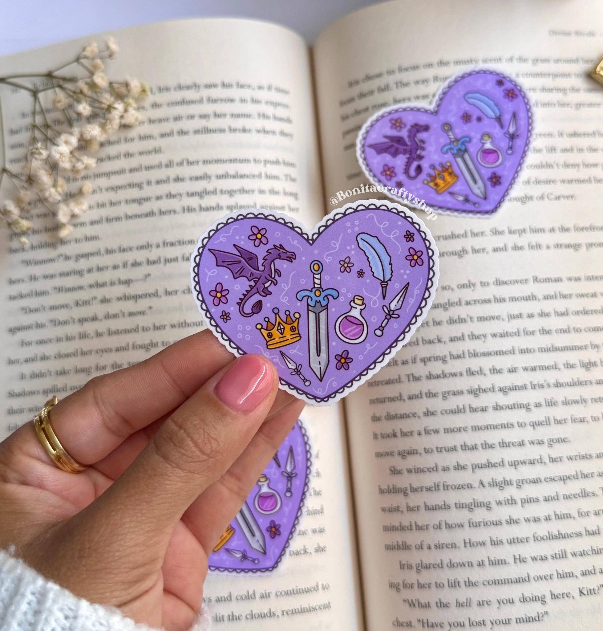 Bonita Crafty Shop - Wholesale Sticker - Fantasy Book Lover Dragon Vinyl Sticker For Devices