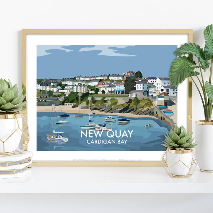 New Quay - Cardigan Bay - 11X14” Premium Art Print for wholesale by Star Editions