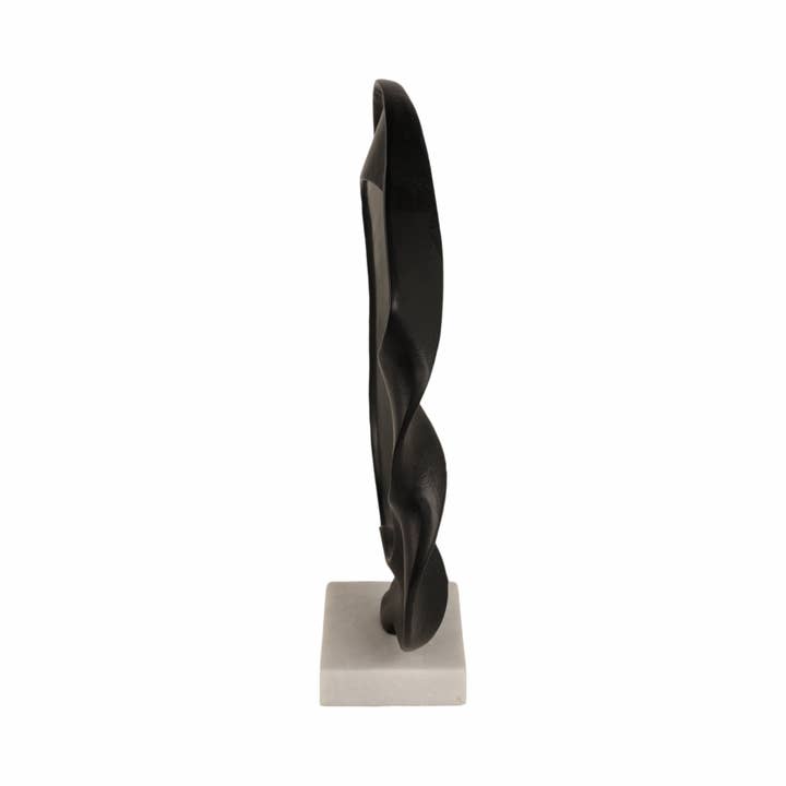 Sagebrook Home - Wholesale Sculpture - Black/White 17 in. Metal Circle on Marble Base Sculpture
