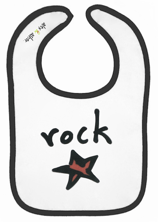 REMOVED BRAND - Wholesale Bib - Baby - Rock Star Baby Bib0