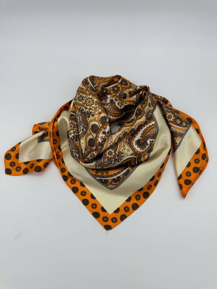 Brown & Orange Paisley Floral for wholesale by TC Ranchwear Llc