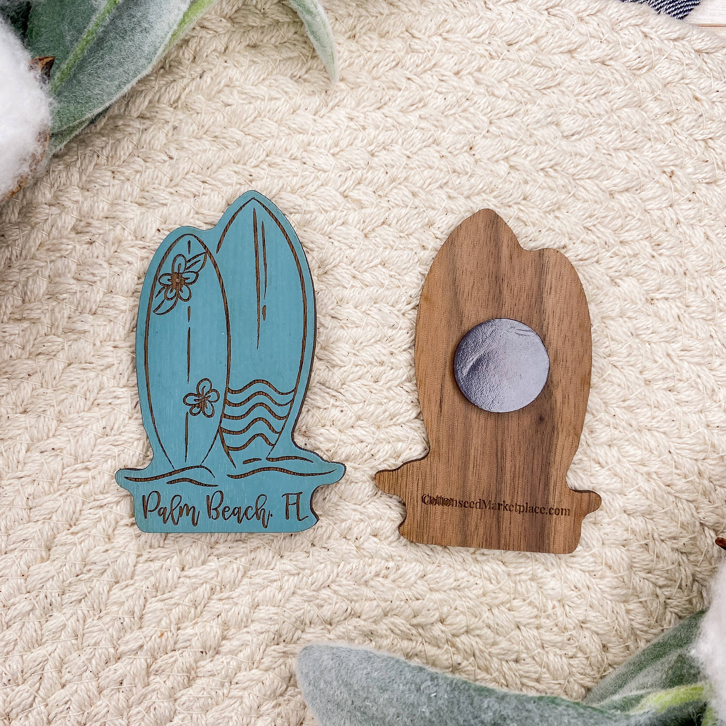 The Cottonseed Marketplace - Wholesale Magnet - Surfboard Wooden Magnet5