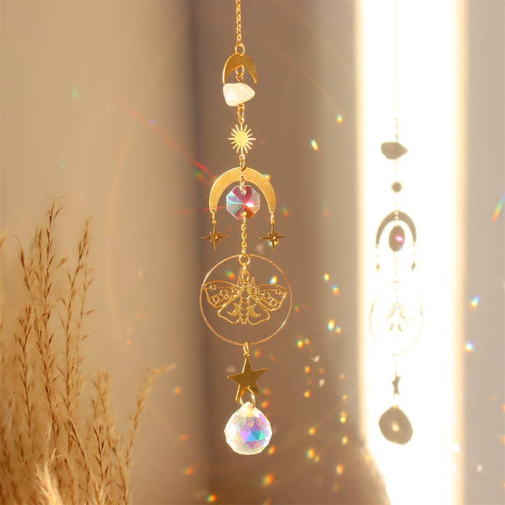 Dipped Shop - Wholesale Suncatcher - Metal Butterfly Crystal Suncatch Hangings DPH1926