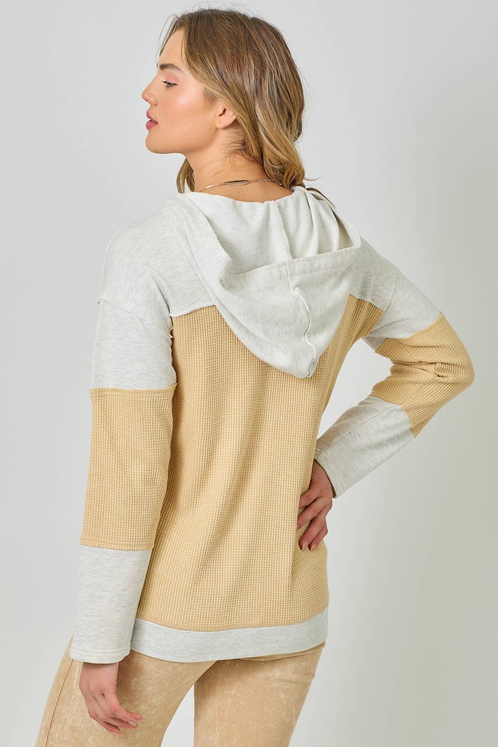 Mystree - Wholesale Cardigan - Women's - 60553 Color Block Hoodie Cardigan22