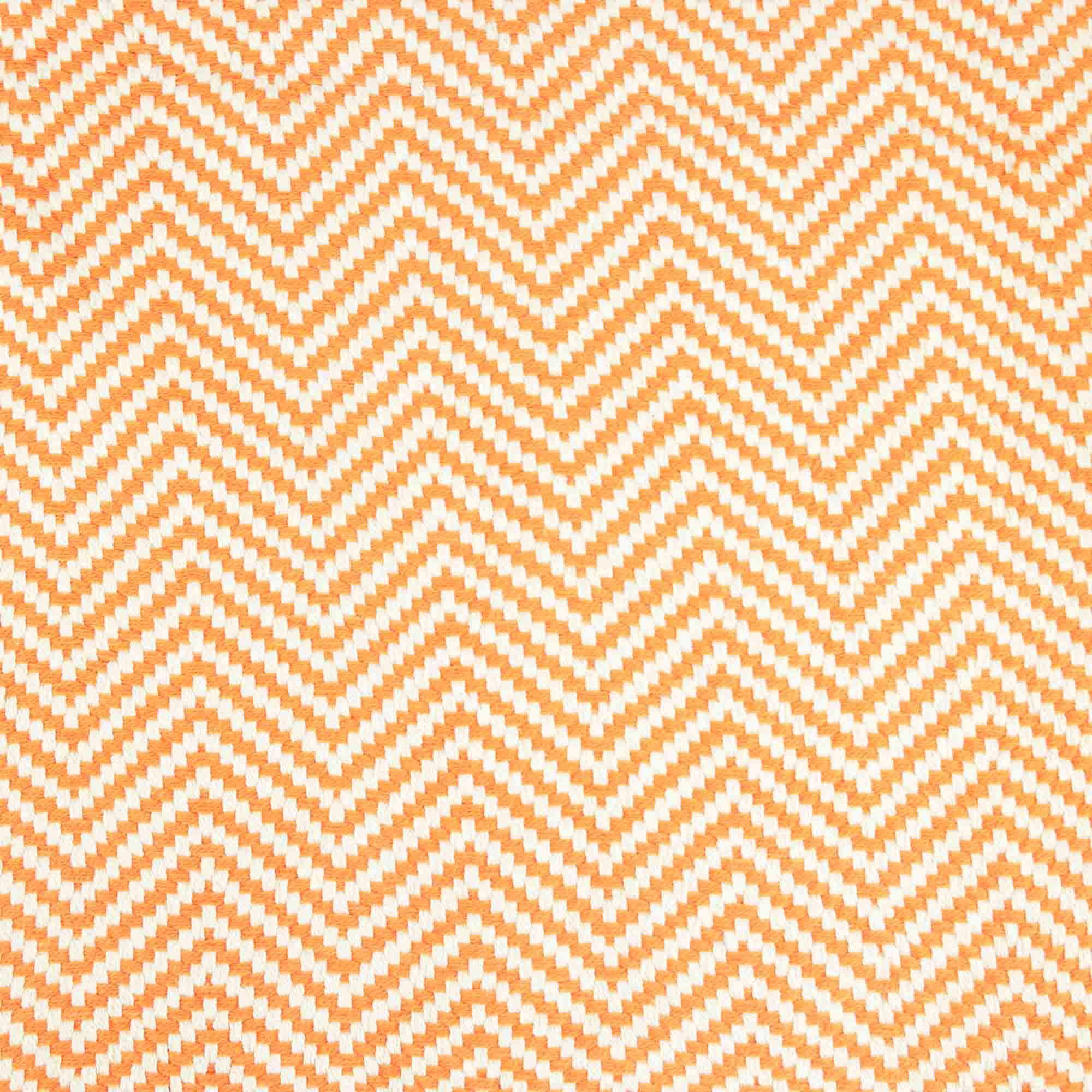 Kantha Decor – wholesale Throw blanket – Cotton Herringbone Throw With Fring - Orange White Zig Zag1