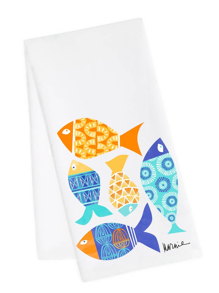 Torchon Fish School pour la vente par M Design Studio Gifts