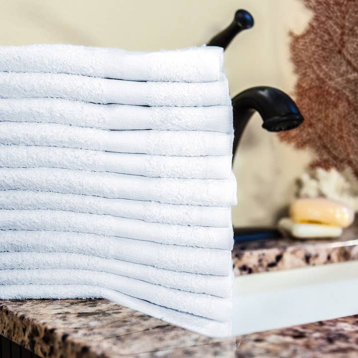 Bulk Washcloths, White for wholesale on Faire