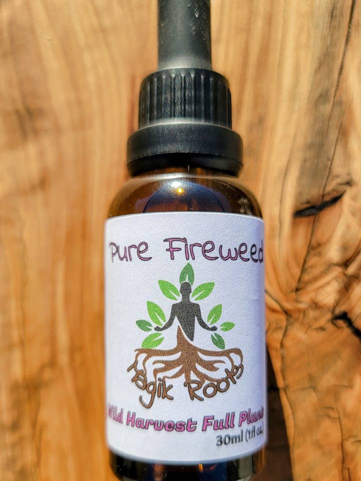 Infusion d'huile de Fireweed pure 1 oz. (Épilobe) pour la vente par Magik Roots