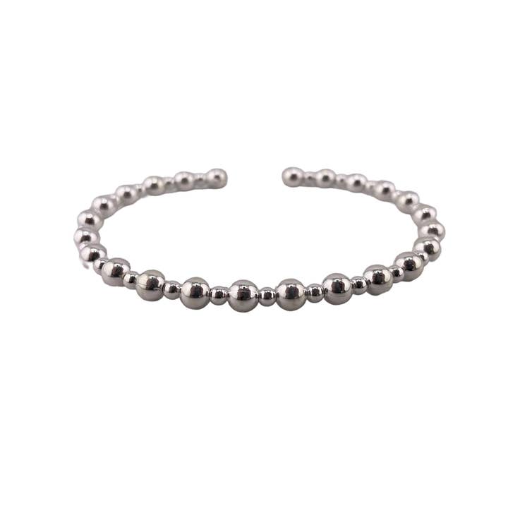 Bracciale con perline graduate, 5 mm, in argento Sterling per la vendita all'ingrosso da parte di Select Lines