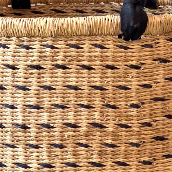 Mbare Home + Gift - Wholesale Basket - Hold Everything Hamper - Horizontal Black Dashes 2