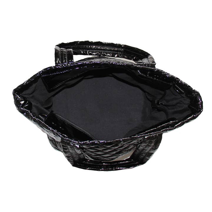 Lemonbella – wholesale Tote bag – Women's – The Debra Diamond Tote Glossy Black 3