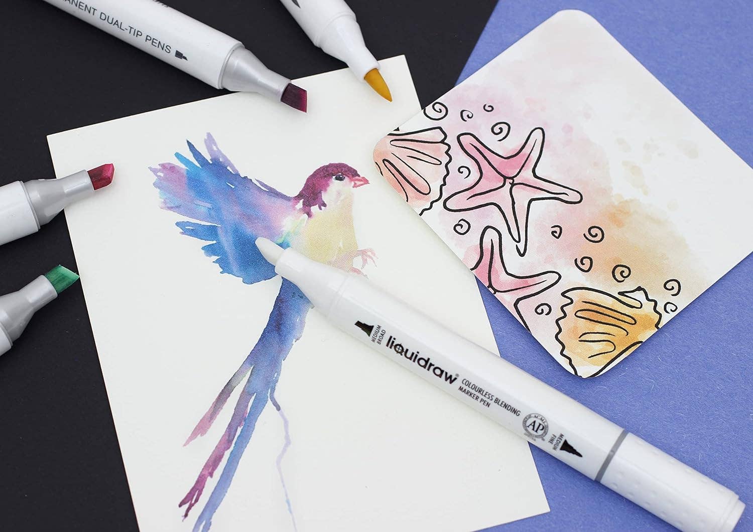 Liquidraw – wholesale Marker – Liquidraw Colourless Blender Marker Set of 3, Dual Tip Marker, Colourless Blender Pen Alcohol Colorless Blending Graphic Marker For Art, Illustration, Animation, Portrait, Sketching, Drawing, Design3