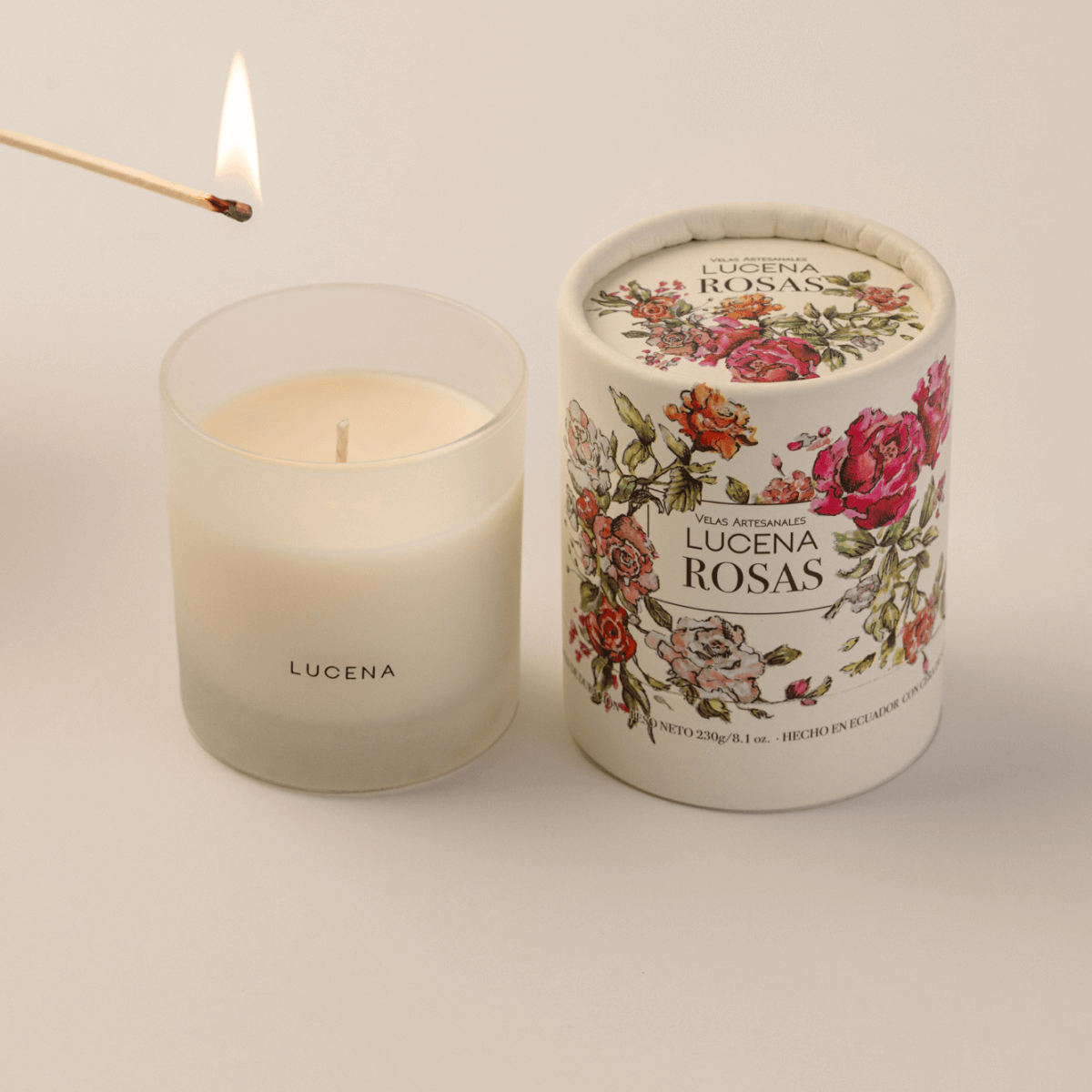 LUCENA – wholesale Jar/filled candle – Rosas1