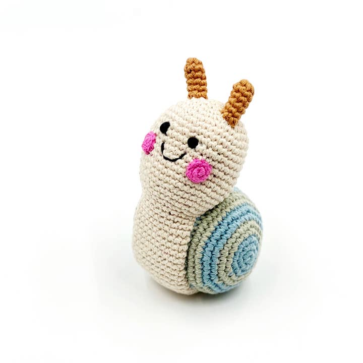 Pebble - Wholesale Stuffed/Plush Toy - Kids & Baby - Baby Snail Rattle – Garden-Themed Toy