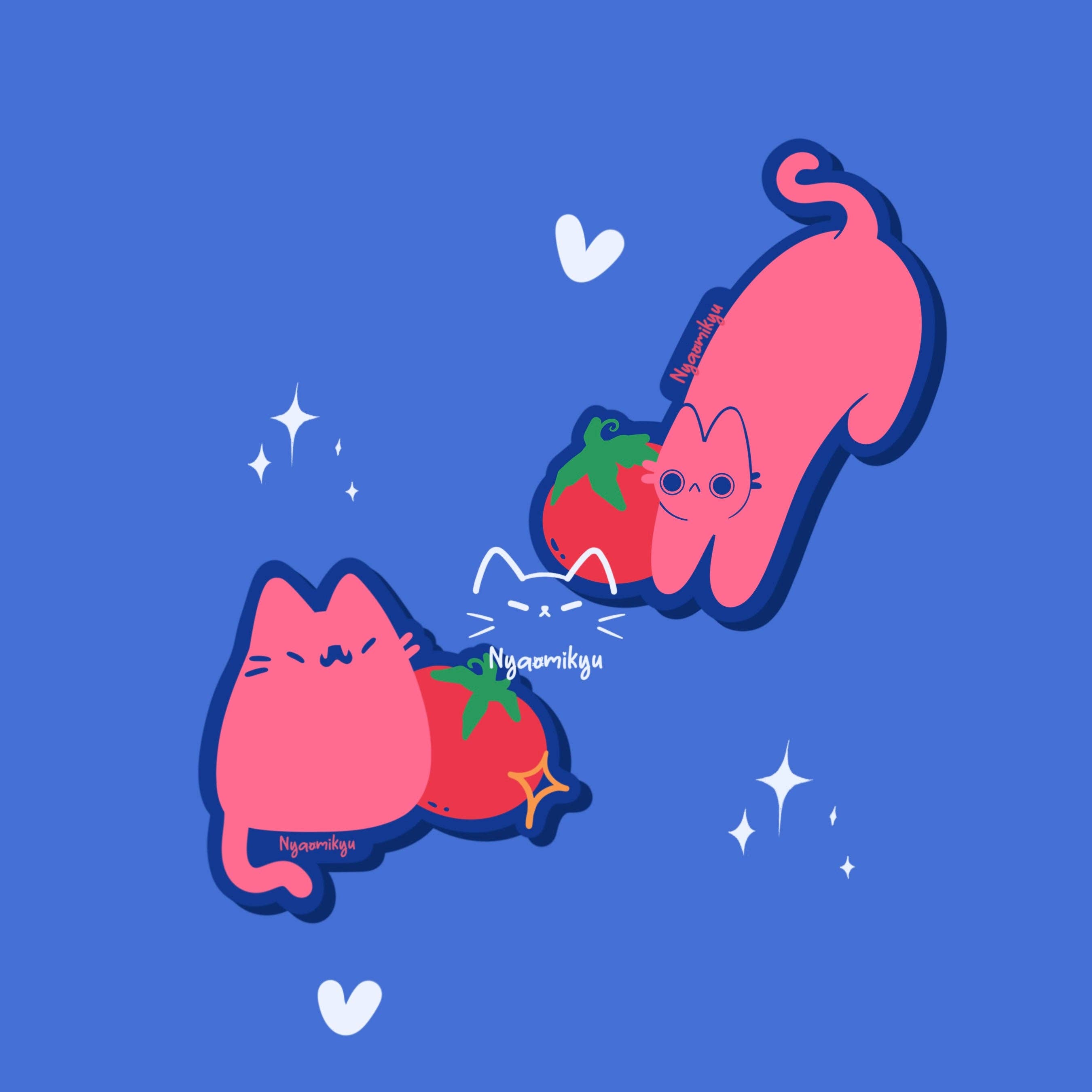 Nyaomikyu - Wholesale Sticker - Tomato Fruit Cats Stickers1