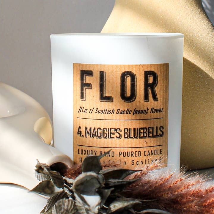 Flor 4: Maggie's Bluebells Luxury Candle for wholesale by Hamilton and Morris Candlemakers