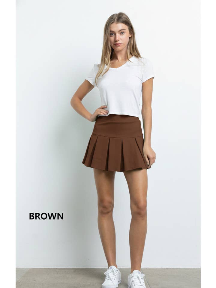 freeme - Wholesale Athletic Skirt - Women's - SUPER STRETCHY PONTE MINI TENNIS SKIRT(ST#FRSK1126N)5