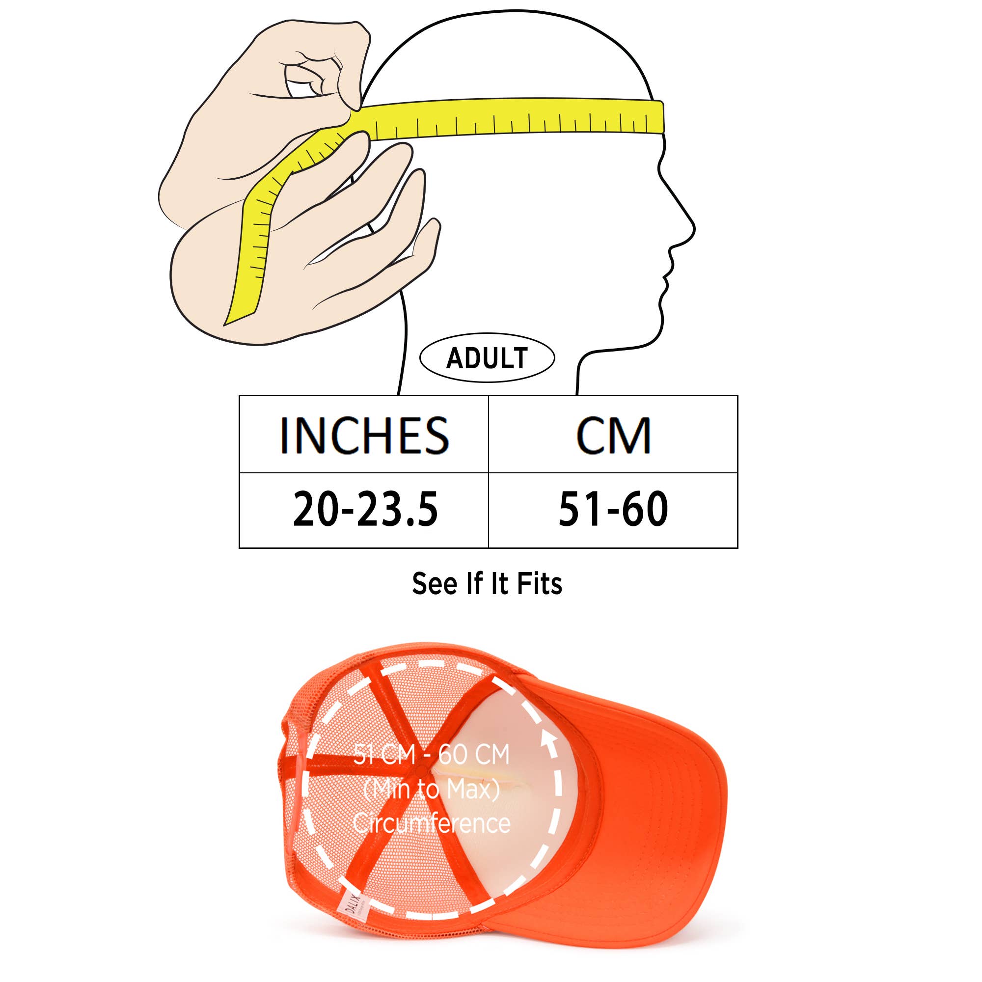 Dalix - Venta al por mayor Gorra trucker - Unisex - DALIX Trucker - Gorra de dos tonos con correa ajustable88