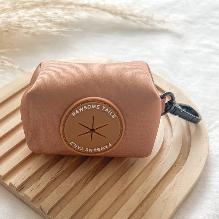 Caramel Poop Bag Holder for wholesale by Pawsome Tails