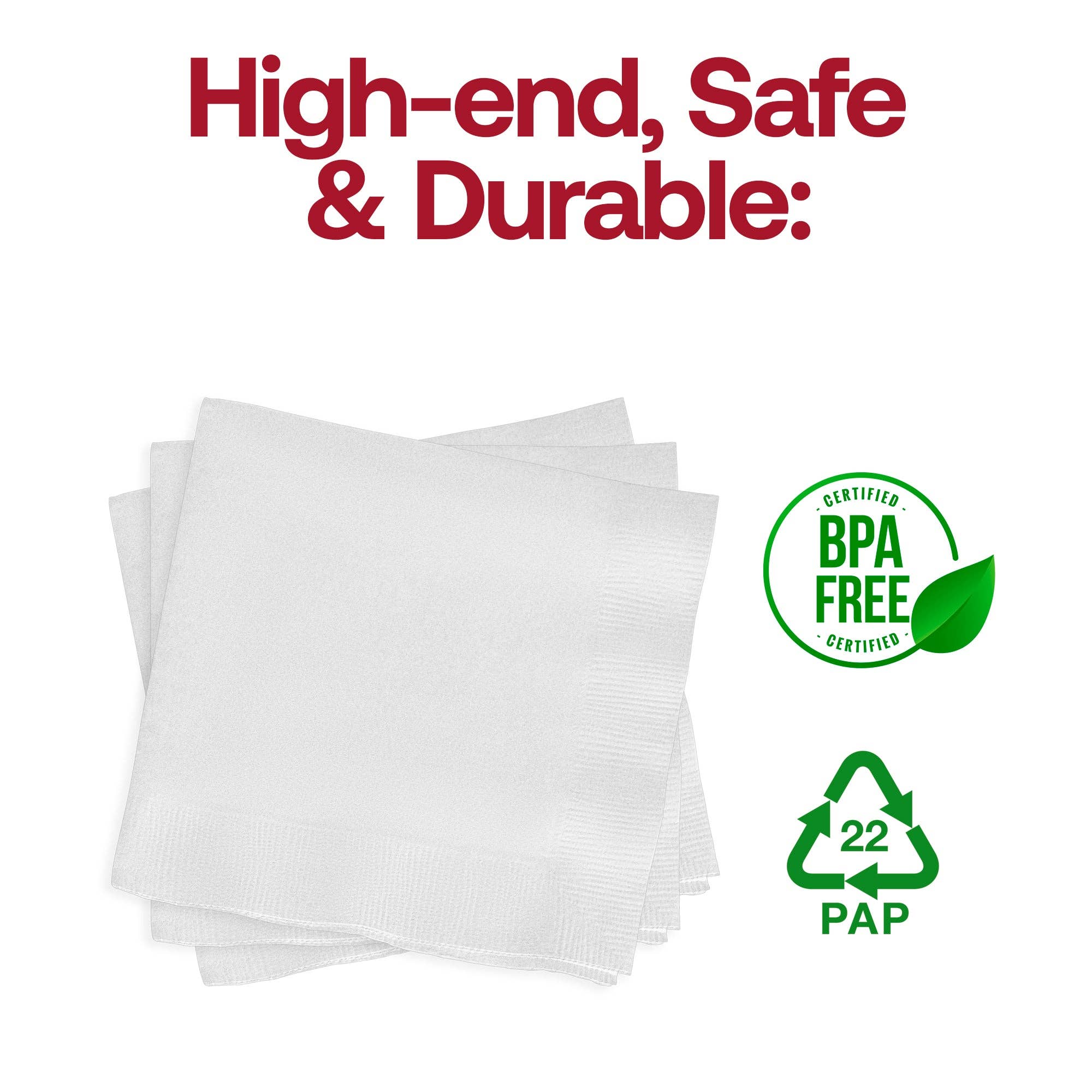 Smarty had a Party - Wholesale Disposable Napkin - White Paper Beverage/Cocktail Napkins - 50 pcs3