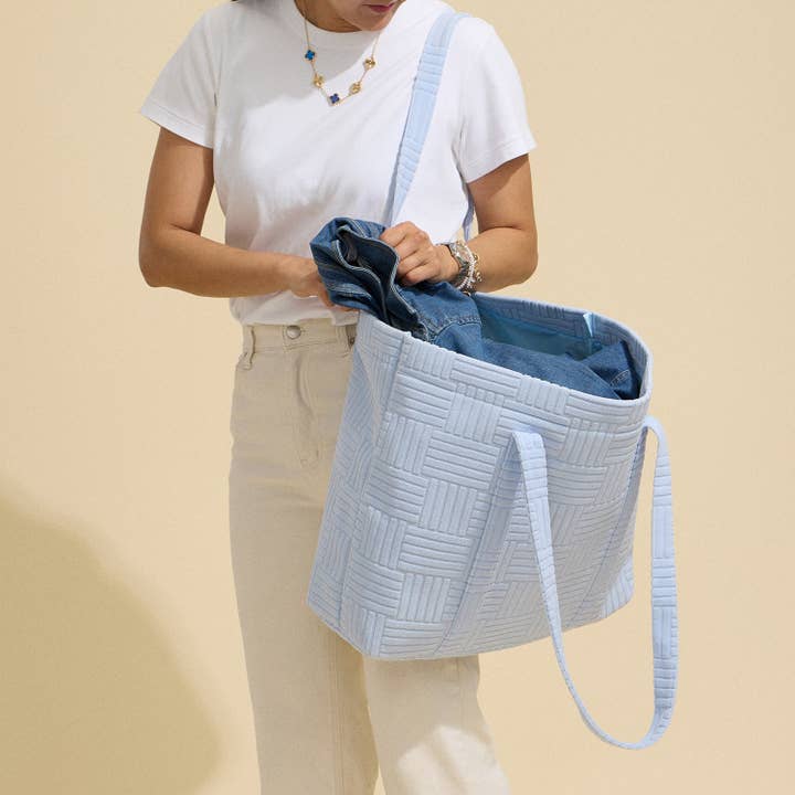 Frem - Wholesale Tote Bag - Women's - Quilted Tote Bag with Woven Texture22