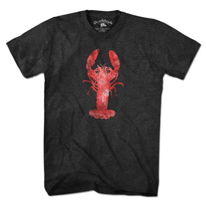Charcoal Red Lobster Watercolor T-Shirt for wholesale on Faire