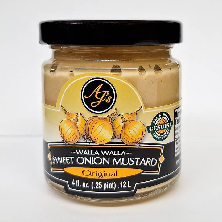 4oz. Walla Walla Sweet Onion Mustard Original Flavor for wholesale by AJ's