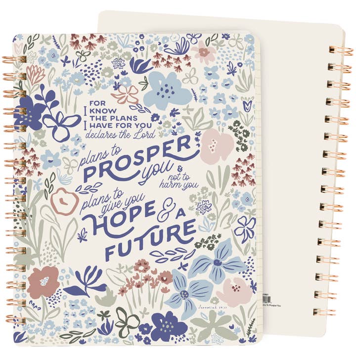 Primitives by Kathy - Wholesale Stationery/Notecard Set - Plans To Prosper You Spiral Notebook