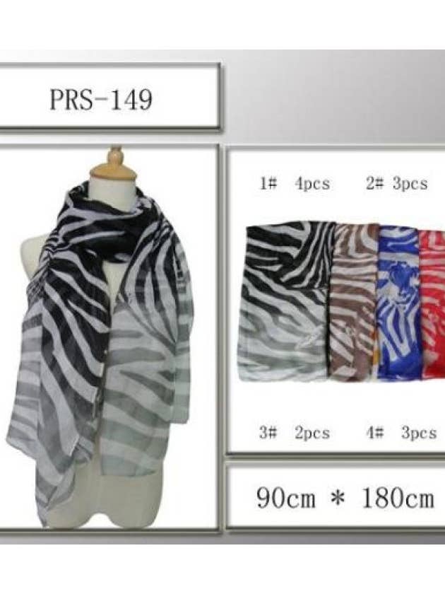 Zebra Print Motif Summer Scarf
for wholesale by DK Hawaii