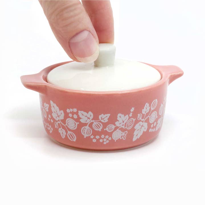 Caja de cerámica para baratijas con diseño de grosella inspirado en Pyrex para venta al por mayor de Twinkltoast