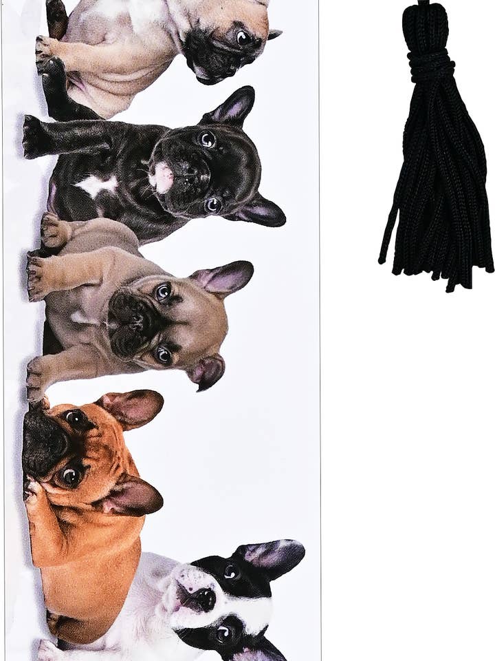French Bulldog Pups Beaded Bookmark for wholesale by Peter Pauper Press