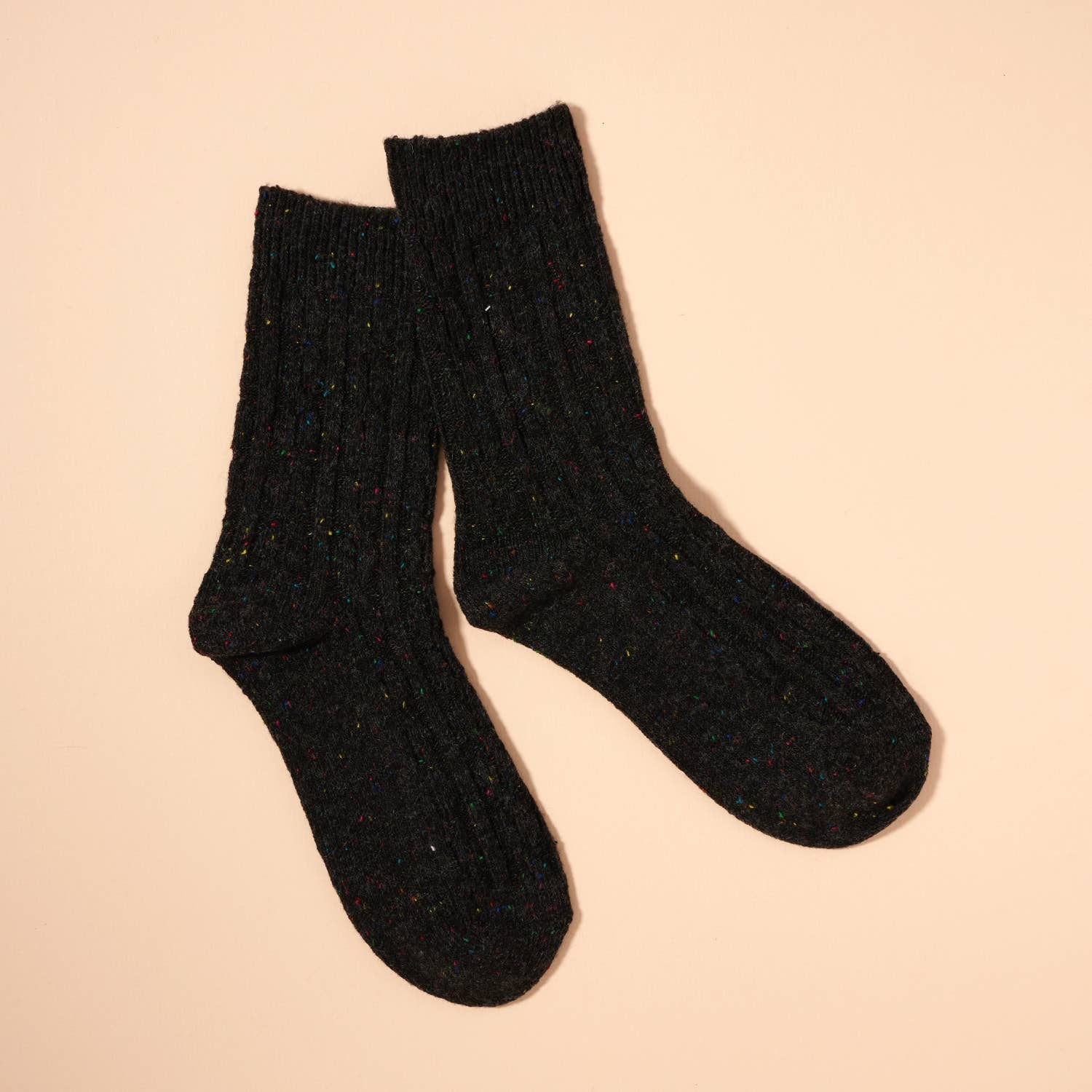 Lilla Haven - Wholesale Socks - Women's - Mélange Wool Blend Cable Knitted Calf Socks3