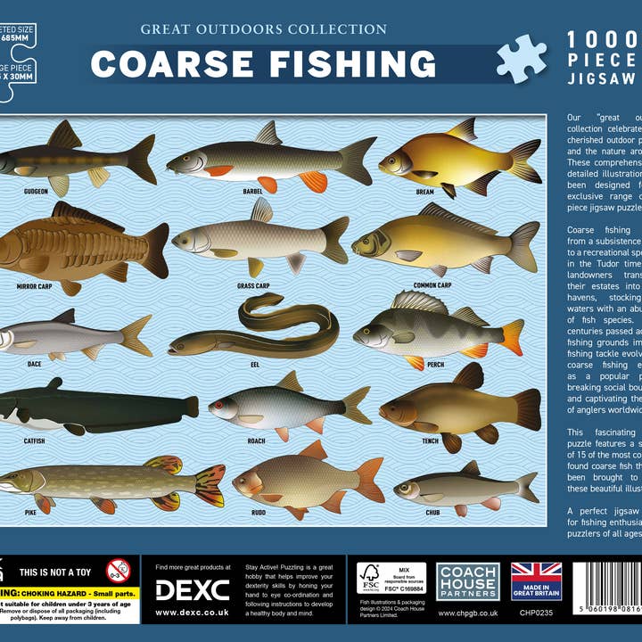 Coach House Partners - Wholesale Puzzel - Volwassene - Coarse Fishing legpuzzel van 1000 stukjes1