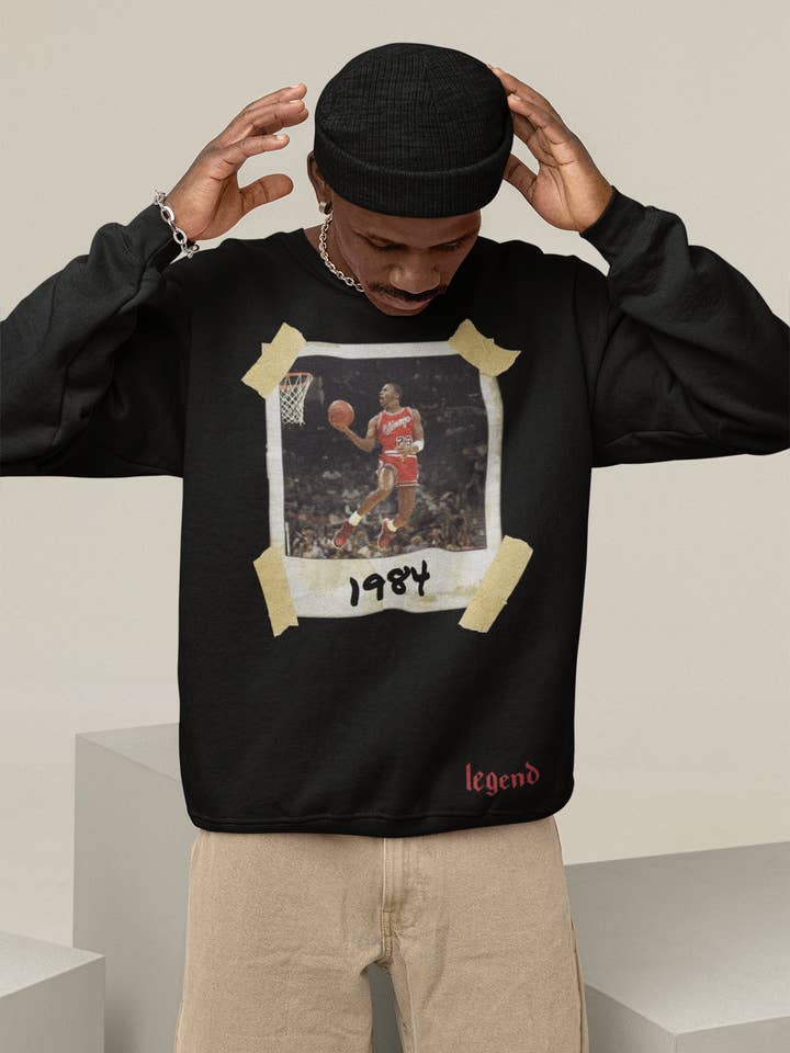 Suga Bearz - Wholesale Graphic Sweatshirt - Men's - Michael Jordan 1984 Men's Legend Sweatshirt1