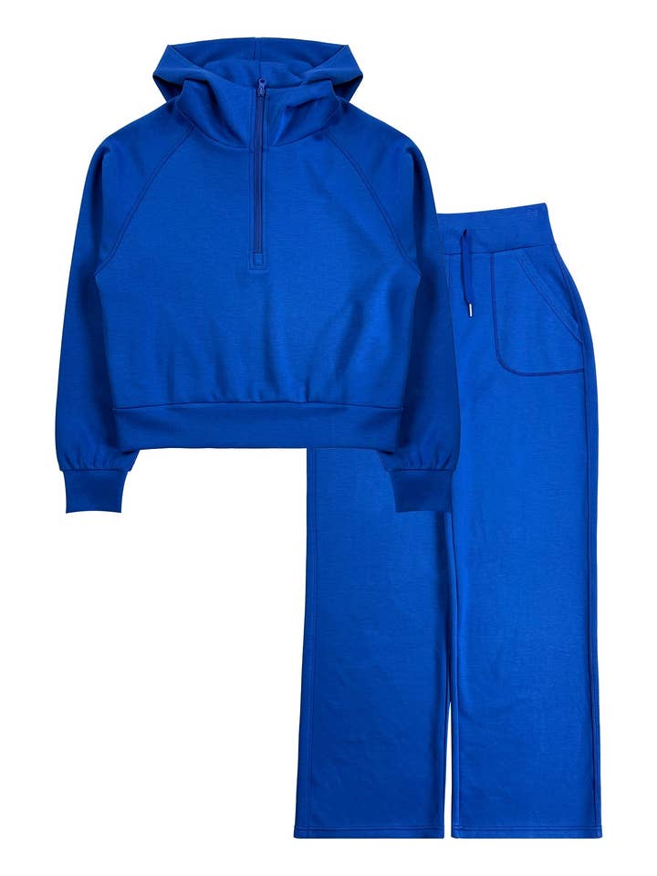 Set Felpa con Mezza Zip e Pantaloni a Gamba Larga in Morbido Tessuto da Donna #23 per la vendita all'ingrosso da parte di Chase USA International
