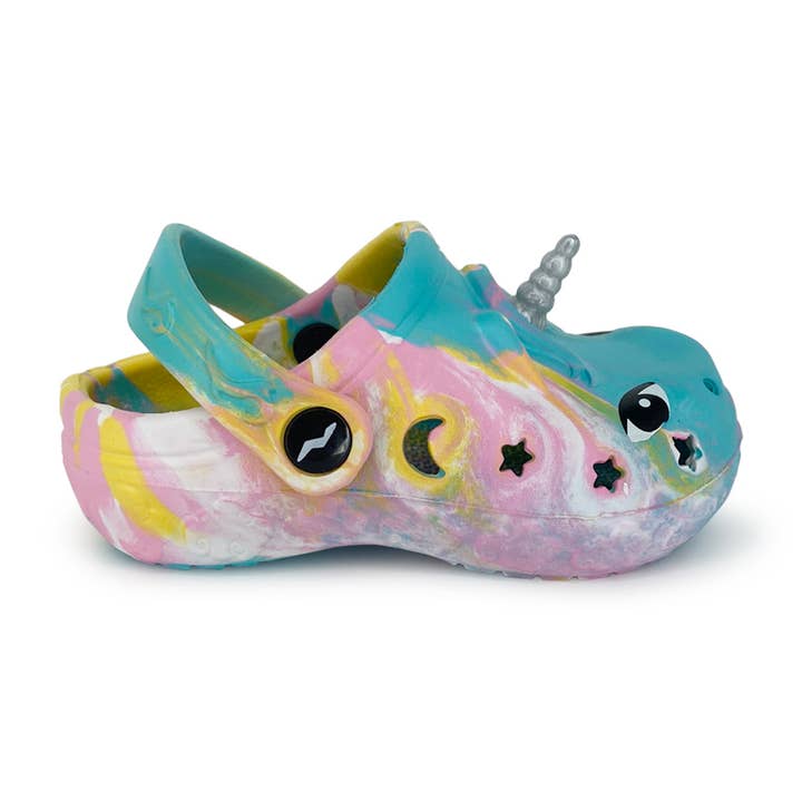 Eastern Off Price - Wholesale Sandals - Kids - Norty Toddler Girl Unicorn Clog 42278 Tie Dye Blue Green1